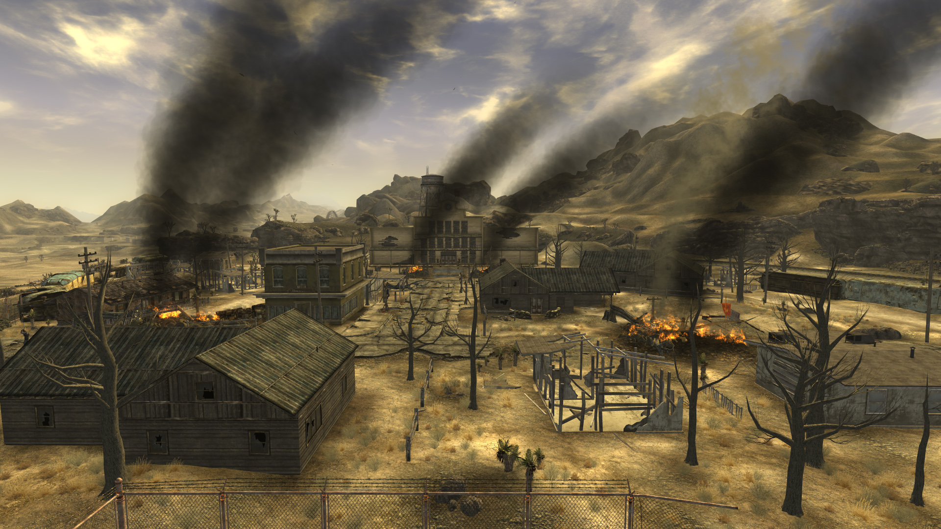 Want to get to new Vegas safely level 1? Just follow the blue line from  Sloan to Neils shack, then head north around the outer canyons to the NCR  shack to get