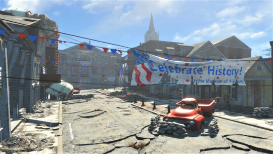 FO4 Location Concord Museum of Freedom Banner.webp