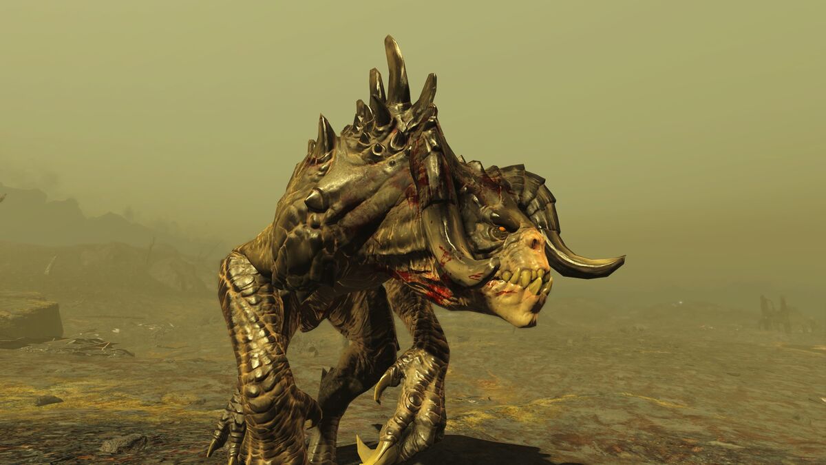 Download Fierce Deathclaw in a Wasteland Wallpaper | Wallpapers.com